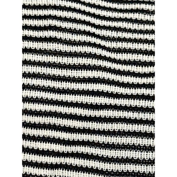 CCC Black And White Striped Scoop Neck Tank Top With Stretch Fit And Flared Hem - Picture 9 of 9